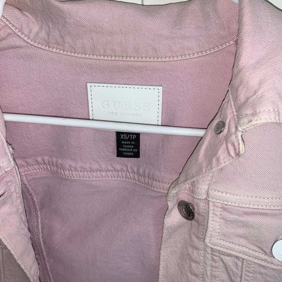 Guess light pink Jean jacket size XS - Picture 2 of 4